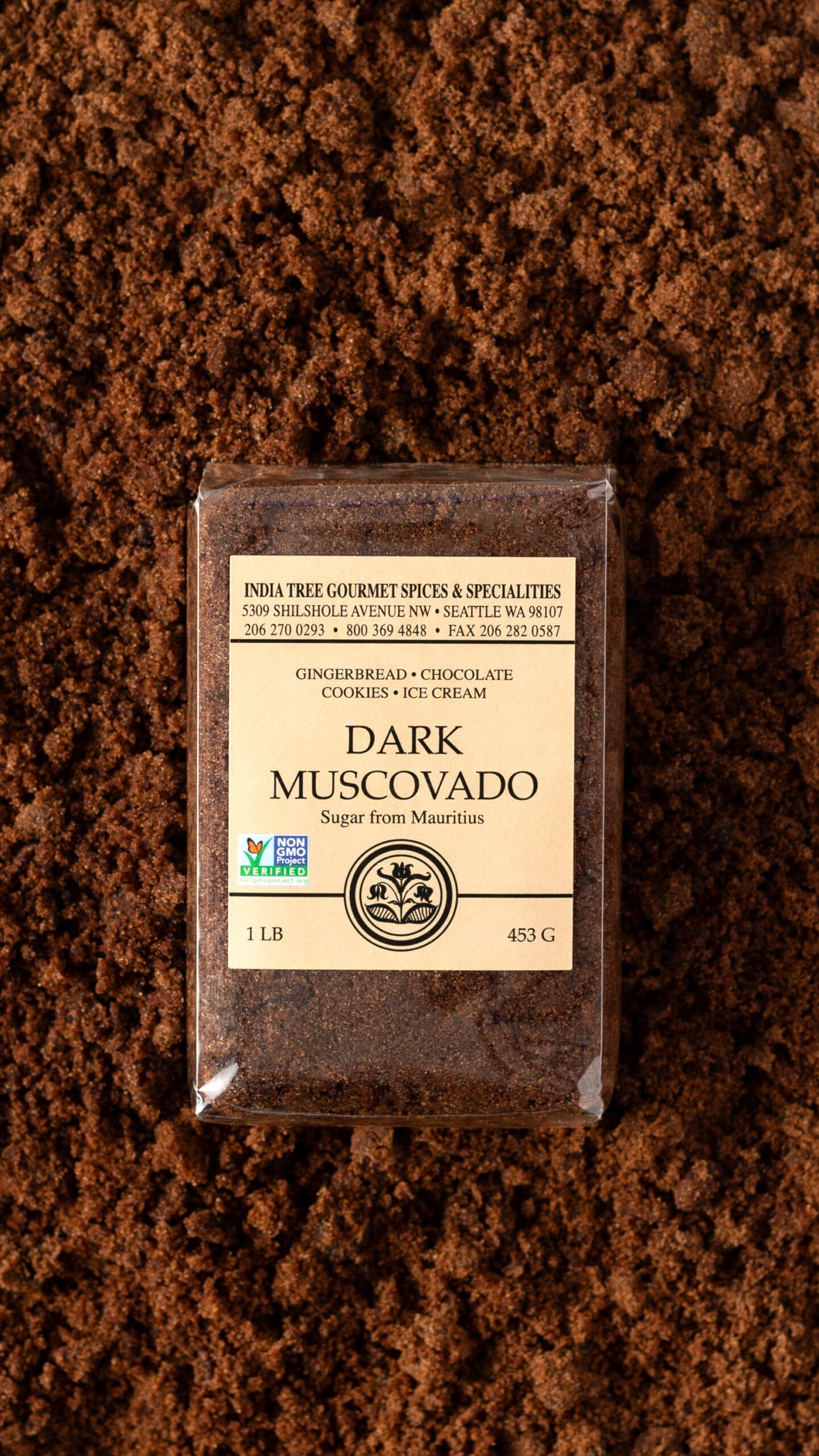 India Tree Dark Muscovado Sugar, 2.8 Pound