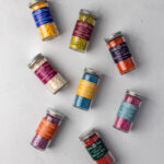 Collection of India Tree Nature's Colors Bright Sprinkles jars, showcasing vibrant, natural, vegan, non-GMO, and allergy-friendly plant-based colors.